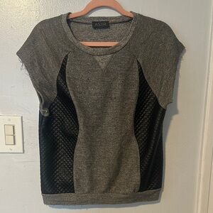 Astr Gray Boxy Graphic T-Shirt